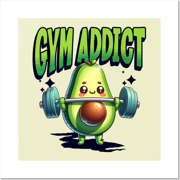 Avocado Mascot - Gym Addict Wall Art by Blended Designs